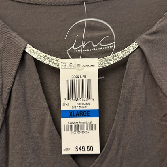 NWT INC shiny trim blouse/top - Picture 2 of 4